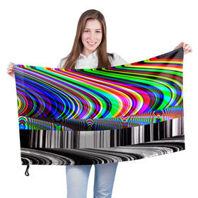 Флаг 3D с принтом Psyhodelic style в Кировске, 100% полиэстер | плотность ткани — 95 г/м2, размер — 67 х 109 см. Принт наносится с одной стороны | abstraction | color | optical | pattern | tie dye | абстракция | краска | краски | линии | оптический | паттерн | полосы | психоделика | узор