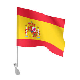 Флаг для автомобиля с принтом Флаг сборной Испании в Кировске, 100% полиэстер | Размер: 30*21 см | испания | флаг испании