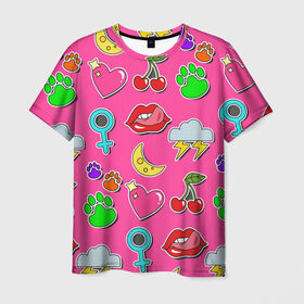 Мужская футболка 3D с принтом Вкусняшки в Кировске, 100% полиэфир | прямой крой, круглый вырез горловины, длина до линии бедер | веселые | модные | надпись | новинки | популярные | прикольная | цветные | яркие