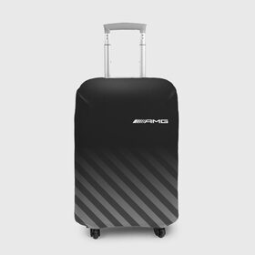 Чехол для чемодана 3D с принтом AMG в Кировске, 86% полиэфир, 14% спандекс | двустороннее нанесение принта, прорези для ручек и колес | mercedes | марка | машины | мерседес