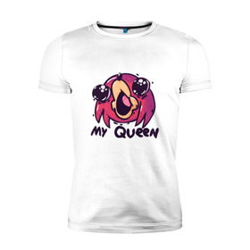 Мужская футболка премиум с принтом My Queen в Кировске, 92% хлопок, 8% лайкра | приталенный силуэт, круглый вырез ворота, длина до линии бедра, короткий рукав | brudda | knuckles | queen | королева | наклз