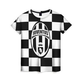 Женская футболка 3D с принтом Juventus в Кировске, 100% полиэфир ( синтетическое хлопкоподобное полотно) | прямой крой, круглый вырез горловины, длина до линии бедер | juve | juventus | италия | спорт | фк | футбол | футбольный клуб | ювентус