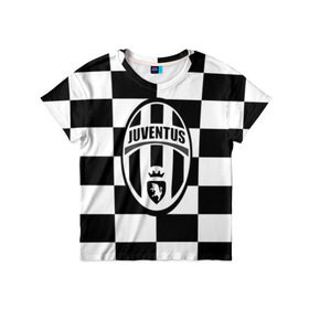 Детская футболка 3D с принтом Juventus в Кировске, 100% гипоаллергенный полиэфир | прямой крой, круглый вырез горловины, длина до линии бедер, чуть спущенное плечо, ткань немного тянется | juve | juventus | италия | спорт | фк | футбол | футбольный клуб | ювентус