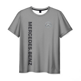 Мужская футболка 3D с принтом MERCEDES BENZ VINTAGE в Кировске, 100% полиэфир | прямой крой, круглый вырез горловины, длина до линии бедер | mercedes | марка | машины | мерседес