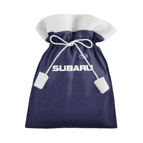 Подарочный 3D мешок с принтом SUBARU CARBON в Кировске, 100% полиэстер | Размер: 29*39 см | subaru | автомобильные | машины | субару