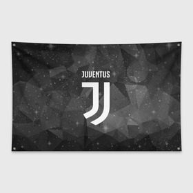 Флаг-баннер с принтом Juventus Cosmos в Кировске, 100% полиэстер | размер 67 х 109 см, плотность ткани — 95 г/м2; по краям флага есть четыре люверса для крепления | football | italia | juve | juventus | logo | sport | арт | италия | лига | лого | спорт | текстура | фк | футбол | футбольный клуб | эмблема | ювентус