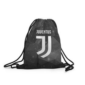 Рюкзак-мешок 3D с принтом Juventus Cosmos в Кировске, 100% полиэстер | плотность ткани — 200 г/м2, размер — 35 х 45 см; лямки — толстые шнурки, застежка на шнуровке, без карманов и подкладки | football | italia | juve | juventus | logo | sport | арт | италия | лига | лого | спорт | текстура | фк | футбол | футбольный клуб | эмблема | ювентус