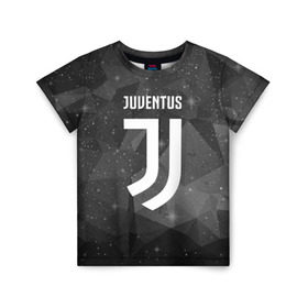 Детская футболка 3D с принтом Juventus Cosmos в Кировске, 100% гипоаллергенный полиэфир | прямой крой, круглый вырез горловины, длина до линии бедер, чуть спущенное плечо, ткань немного тянется | football | italia | juve | juventus | logo | sport | арт | италия | лига | лого | спорт | текстура | фк | футбол | футбольный клуб | эмблема | ювентус
