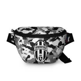 Поясная сумка 3D с принтом FC Juventus Camouflage в Кировске, 100% полиэстер | плотная ткань, ремень с регулируемой длиной, внутри несколько карманов для мелочей, основное отделение и карман с обратной стороны сумки застегиваются на молнию | football | italia | juve | juventus | logo | sport | арт | италия | лига | лого | спорт | текстура | фк | футбол | футбольный клуб | эмблема | ювентус