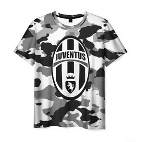 Мужская футболка 3D с принтом FC Juventus Camouflage в Кировске, 100% полиэфир | прямой крой, круглый вырез горловины, длина до линии бедер | football | italia | juve | juventus | logo | sport | арт | италия | лига | лого | спорт | текстура | фк | футбол | футбольный клуб | эмблема | ювентус