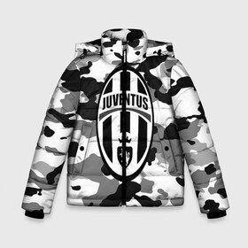 Зимняя куртка для мальчиков 3D с принтом FC Juventus Camouflage в Кировске, ткань верха — 100% полиэстер; подклад — 100% полиэстер, утеплитель — 100% полиэстер | длина ниже бедра, удлиненная спинка, воротник стойка и отстегивающийся капюшон. Есть боковые карманы с листочкой на кнопках, утяжки по низу изделия и внутренний карман на молнии. 

Предусмотрены светоотражающий принт на спинке, радужный светоотражающий элемент на пуллере молнии и на резинке для утяжки | football | italia | juve | juventus | logo | sport | арт | италия | лига | лого | спорт | текстура | фк | футбол | футбольный клуб | эмблема | ювентус