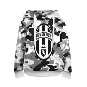 Детская толстовка 3D с принтом FC Juventus Camouflage в Кировске, 100% полиэстер | двухслойный капюшон со шнурком для регулировки, мягкие манжеты на рукавах и по низу толстовки, спереди карман-кенгуру с мягким внутренним слоем | Тематика изображения на принте: football | italia | juve | juventus | logo | sport | арт | италия | лига | лого | спорт | текстура | фк | футбол | футбольный клуб | эмблема | ювентус