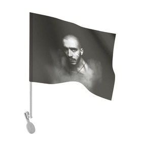 Флаг для автомобиля с принтом Хаски в Кировске, 100% полиэстер | Размер: 30*21 см | rap | дмитрий кузнецов | рэп | рэпер | хаски