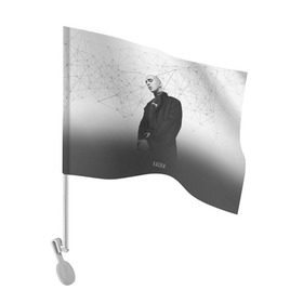 Флаг для автомобиля с принтом Хаски Geometry в Кировске, 100% полиэстер | Размер: 30*21 см | rap | дмитрий кузнецов | рэп | рэпер | хаски