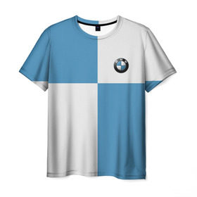 Мужская футболка 3D с принтом BMW в Кировске, 100% полиэфир | прямой крой, круглый вырез горловины, длина до линии бедер | auto | bmw | авто | автомобиль | бмв | бэха