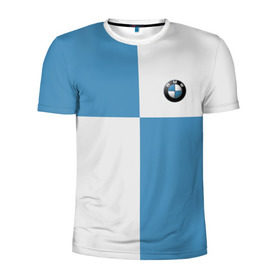 Мужская футболка 3D спортивная с принтом BMW в Кировске, 100% полиэстер с улучшенными характеристиками | приталенный силуэт, круглая горловина, широкие плечи, сужается к линии бедра | auto | bmw | авто | автомобиль | бмв | бэха