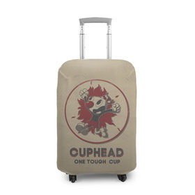 Чехол для чемодана 3D с принтом Cuphead в Кировске, 86% полиэфир, 14% спандекс | двустороннее нанесение принта, прорези для ручек и колес | cuphead | капхед | компьтерная игра