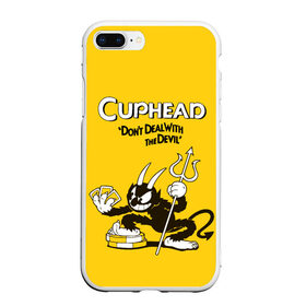 Чехол для iPhone 7Plus/8 Plus матовый с принтом Cuphead в Кировске, Силикон | Область печати: задняя сторона чехла, без боковых панелей | Тематика изображения на принте: cuphead | капхед | компьтерная игра