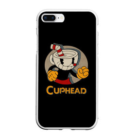 Чехол для iPhone 7Plus/8 Plus матовый с принтом Cuphead в Кировске, Силикон | Область печати: задняя сторона чехла, без боковых панелей | Тематика изображения на принте: cuphead | капхед | компьтерная игра