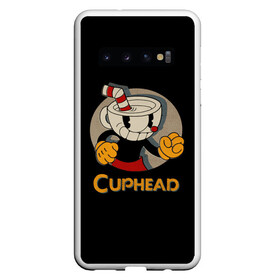 Чехол для Samsung Galaxy S10 с принтом Cuphead в Кировске, Силикон | Область печати: задняя сторона чехла, без боковых панелей | Тематика изображения на принте: cuphead | капхед | компьтерная игра