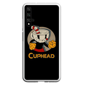 Чехол для Honor 20 с принтом Cuphead в Кировске, Силикон | Область печати: задняя сторона чехла, без боковых панелей | Тематика изображения на принте: cuphead | капхед | компьтерная игра