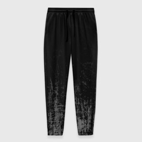 Мужские брюки 3D с принтом Black Grunge в Кировске, 100% полиэстер | манжеты по низу, эластичный пояс регулируется шнурком, по бокам два кармана без застежек, внутренняя часть кармана из мелкой сетки | grunge | абстракция | гранж | черный