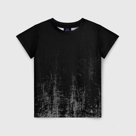 Детская футболка 3D с принтом Black Grunge в Кировске, 100% гипоаллергенный полиэфир | прямой крой, круглый вырез горловины, длина до линии бедер, чуть спущенное плечо, ткань немного тянется | Тематика изображения на принте: grunge | абстракция | гранж | черный