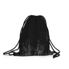 Рюкзак-мешок 3D с принтом Black Grunge в Кировске, 100% полиэстер | плотность ткани — 200 г/м2, размер — 35 х 45 см; лямки — толстые шнурки, застежка на шнуровке, без карманов и подкладки | grunge | абстракция | гранж | черный