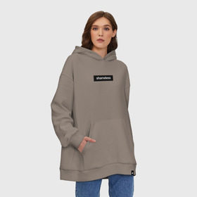 Худи SuperOversize хлопок с принтом Shameless в Кировске, 70% хлопок, 30% полиэстер, мягкий начес внутри | карман-кенгуру, эластичная резинка на манжетах и по нижней кромке, двухслойный капюшон
 | shameless. | бесстыдники | бесстыжие | бесстыжих