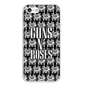 Чехол для iPhone 5/5S матовый с принтом Guns n roses в Кировске, Силикон | Область печати: задняя сторона чехла, без боковых панелей | guns n roses | gunsnroses | ганз н роус | ганзес роус | ганзесроус | ганзнроус | дафф маккаган | диззи рид | мелисса риз | ричард фортус | рок | слэш | франк феррер | эксл роуз