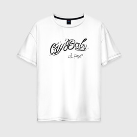 Женская футболка хлопок Oversize с принтом Lil Peep - 105 в Кировске, 100% хлопок | свободный крой, круглый ворот, спущенный рукав, длина до линии бедер
 | lil peep | лил пип | маленький пип