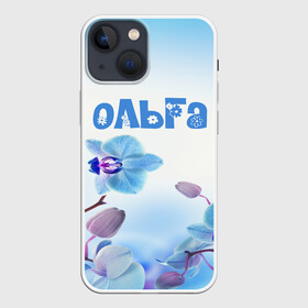 Чехол для iPhone 13 mini с принтом Ольга в Кировске,  |  | flower | name | spring | букет | весна | имена | имя | ольга | природа | узор | цветочный | цветы