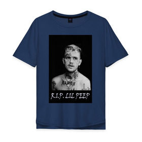 Мужская футболка хлопок Oversize с принтом Lil Peep - 109 в Кировске, 100% хлопок | свободный крой, круглый ворот, “спинка” длиннее передней части | lil peep | лил пип | маленький пип