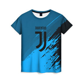 Женская футболка 3D с принтом FC Juventus abstract style в Кировске, 100% полиэфир ( синтетическое хлопкоподобное полотно) | прямой крой, круглый вырез горловины, длина до линии бедер | football | soccer | ювентус