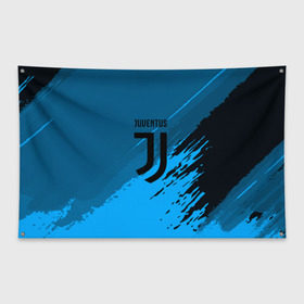 Флаг-баннер с принтом FC Juventus abstract style в Кировске, 100% полиэстер | размер 67 х 109 см, плотность ткани — 95 г/м2; по краям флага есть четыре люверса для крепления | football | soccer | ювентус