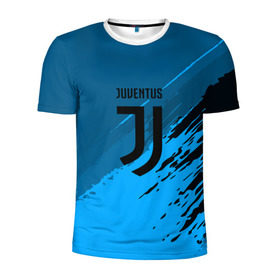 Мужская футболка 3D спортивная с принтом FC Juventus abstract style в Кировске, 100% полиэстер с улучшенными характеристиками | приталенный силуэт, круглая горловина, широкие плечи, сужается к линии бедра | football | soccer | ювентус