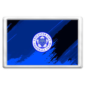 Магнит 45*70 с принтом FC Leicester abstract style в Кировске, Пластик | Размер: 78*52 мм; Размер печати: 70*45 | 