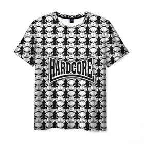 Мужская футболка 3D с принтом Hardcore в Кировске, 100% полиэфир | прямой крой, круглый вырез горловины, длина до линии бедер | hard core | hardcor | hardcore | хард кор