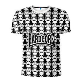 Мужская футболка 3D спортивная с принтом Hardcore в Кировске, 100% полиэстер с улучшенными характеристиками | приталенный силуэт, круглая горловина, широкие плечи, сужается к линии бедра | hard core | hardcor | hardcore | хард кор