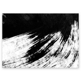 Поздравительная открытка с принтом abstraction black&white в Кировске, 100% бумага | плотность бумаги 280 г/м2, матовая, на обратной стороне линовка и место для марки
 | abstraction | watercolor | абстракция красок | акварель | брызги красок | живопись | краска | потертость красок | размытые краски | текстуры | черно белый | яркие | яркие краски