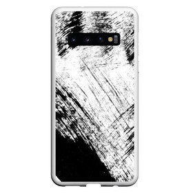 Чехол для Samsung Galaxy S10 с принтом Штриховка в Кировске, Силикон | Область печати: задняя сторона чехла, без боковых панелей | Тематика изображения на принте: abstraction | watercolor | абстракция красок | акварель | брызги красок | живопись | краска | потертость красок | размытые краски | текстуры | черно белый | яркие | яркие краски