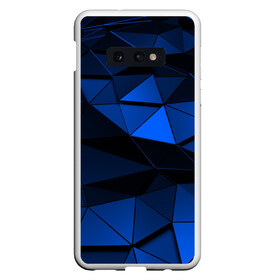 Чехол для Samsung S10E с принтом Blue abstraction collection в Кировске, Силикон | Область печати: задняя сторона чехла, без боковых панелей | abstraction | geometry | polygon | абстракция | геометрия | грань | краски | кубик | кубики | линии | мозаика | полигон | разноцветные | ребро | текстура | тени | узор