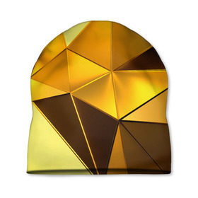 Шапка 3D с принтом Gold texture в Кировске, 100% полиэстер | универсальный размер, печать по всей поверхности изделия | 