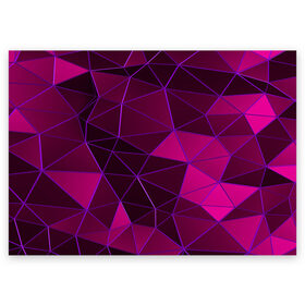 Поздравительная открытка с принтом Mosaic fashion в Кировске, 100% бумага | плотность бумаги 280 г/м2, матовая, на обратной стороне линовка и место для марки
 | Тематика изображения на принте: abstraction | geometry | polygon | абстракция | геометрия | грань | краски | кубик | кубики | линии | мозаика | полигон | разноцветные | ребро | текстура | тени | узор