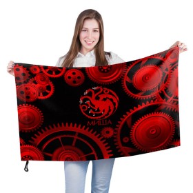 Флаг 3D с принтом Targaryen Миша в Кировске, 100% полиэстер | плотность ткани — 95 г/м2, размер — 67 х 109 см. Принт наносится с одной стороны | 