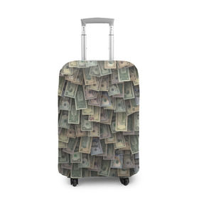 Чехол для чемодана 3D с принтом Доллары США в Кировске, 86% полиэфир, 14% спандекс | двустороннее нанесение принта, прорези для ручек и колес | dollar | forex | usa | банкноты | богатство | валюта | деньги | доллар | купюры | паттрен | трейдер | чешуя