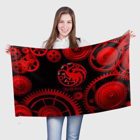Флаг 3D с принтом Targaryen Эвелина в Кировске, 100% полиэстер | плотность ткани — 95 г/м2, размер — 67 х 109 см. Принт наносится с одной стороны | 