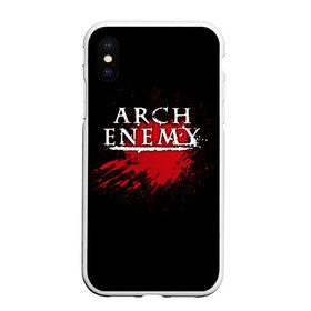 Чехол для iPhone XS Max матовый с принтом Arch Enemy в Кировске, Силикон | Область печати: задняя сторона чехла, без боковых панелей | arch enemy | band | blood | metal | music | rock | атрибутика | группа | кровь | метал | музыка | рок