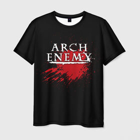 Мужская футболка 3D с принтом Arch Enemy в Кировске, 100% полиэфир | прямой крой, круглый вырез горловины, длина до линии бедер | arch enemy | band | blood | metal | music | rock | атрибутика | группа | кровь | метал | музыка | рок