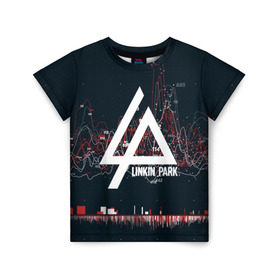 Детская футболка 3D с принтом Linkin Park Music в Кировске, 100% гипоаллергенный полиэфир | прямой крой, круглый вырез горловины, длина до линии бедер, чуть спущенное плечо, ткань немного тянется | linkin park | logo | music | pop | rock | usa | альтернатива | америка | металл | музыка | музыкальный | поп | рок | честер беннингтон